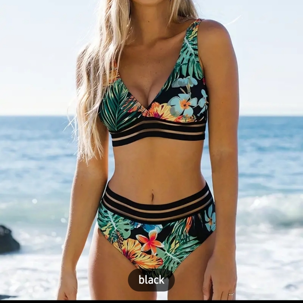 Womens Tropical 2piece bikini